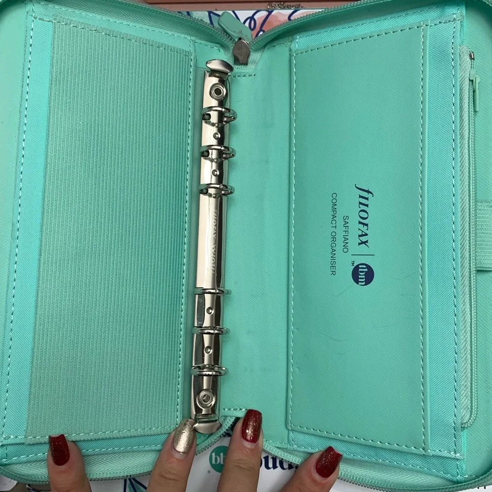Teal and Navy Leaf-Print Wristlet Wallet